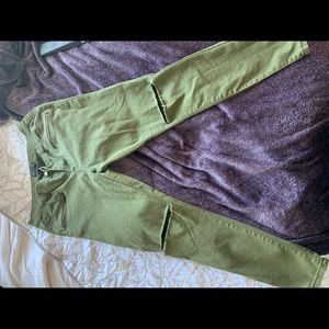 Olive green jeans